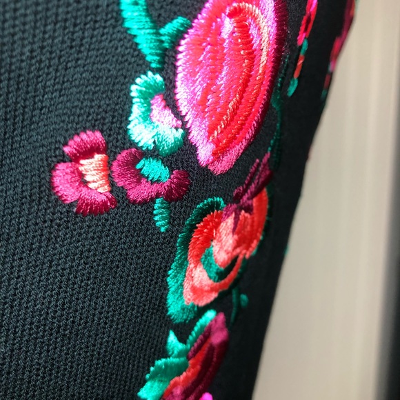 Nanette Lepore Floral Knit Embroidered Cutout Mini Dress XS - Picture 7 of 15